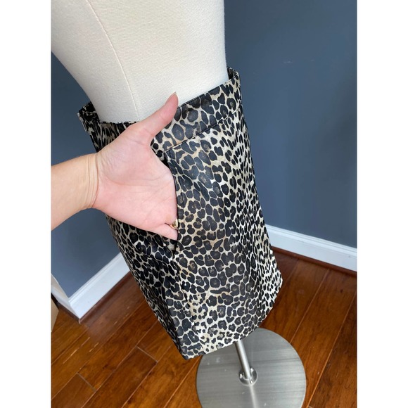 Faux leather leopard mini skirt size 26 - Picture 4 of 8